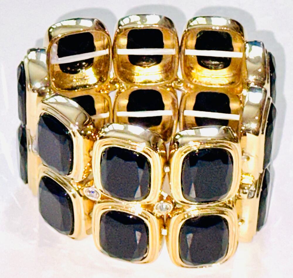Frances Valentine Enamel Cuff Bracelet ~ Black